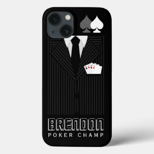 Poker Champ Pinstripe Suit Casino iPhone 13 Case