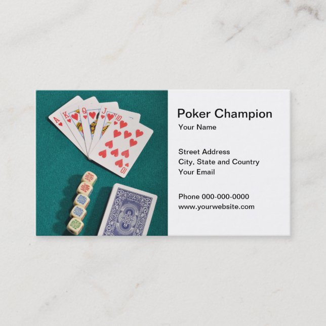 Poker Champion Business Card (Front)