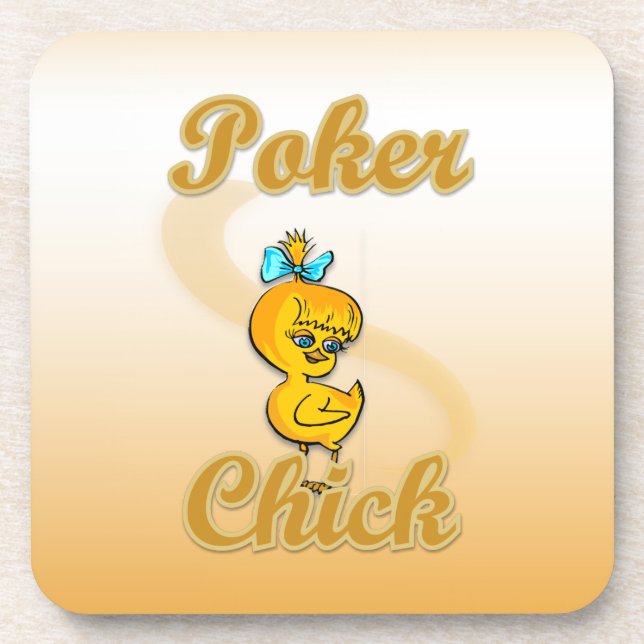 Poker Chick Coaster (Front)