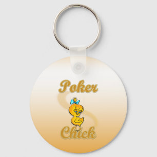 Poker Chick Key Ring