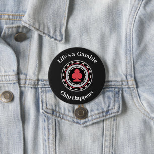 Poker Chip 7.5 Cm Round Badge