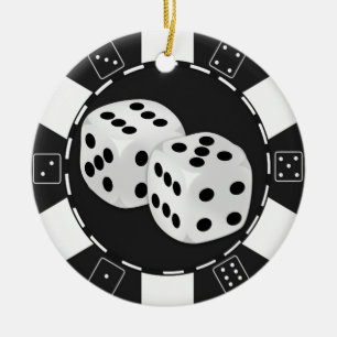 Poker Chip Dice Ornament