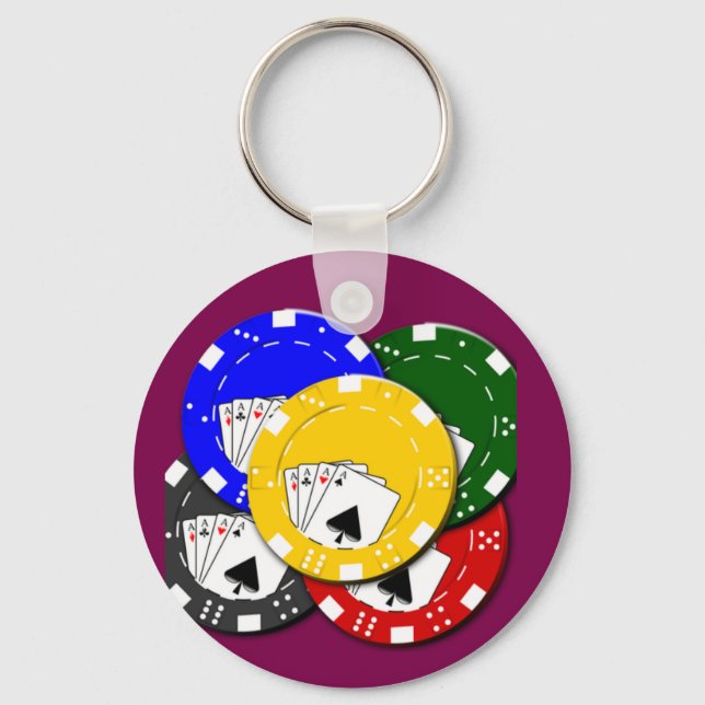 Poker Chip Key Chain (Front)