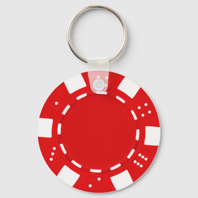 poker chip red key ring (Front)