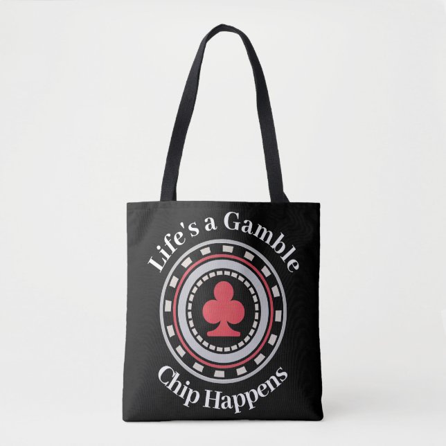 Poker Chip Tote Bag (Front)
