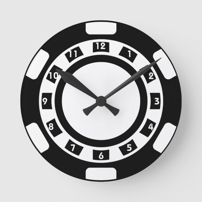 Poker Chip Wall Clock (Front)