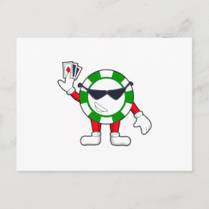 Poker chip with Poker cards