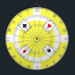 Poker Chip - Yellow Dartboard<br><div class="desc">Search "wowsmiley" for more products like this one.</div>