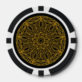 Poker Chips, black and gold design Poker Chips