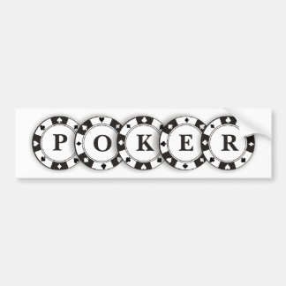 Poker Chips Bumper Sticker