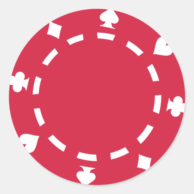 Poker chips classic round sticker (Front)