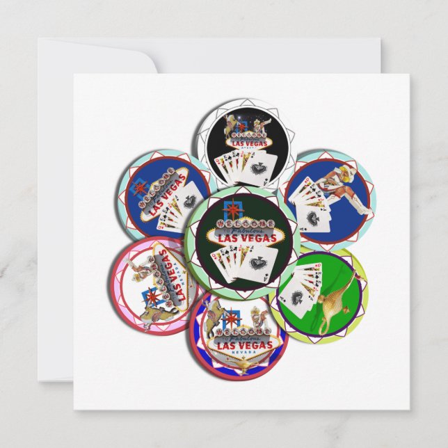 Poker Chips Galore Invitation (Front)