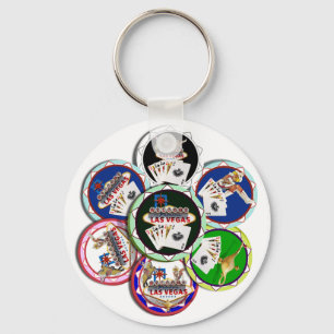 Poker Chips Galore Key Ring