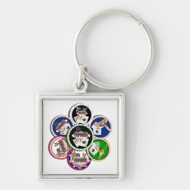 Poker Chips Galore Key Ring (Front)