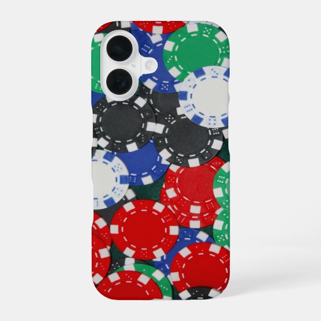 poker chips iPhone 16 case (Back)