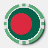 Poker chips with Flag of Bangladesh