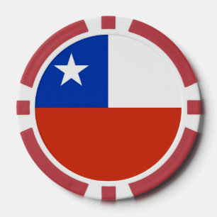 Poker chips with Flag of Chile