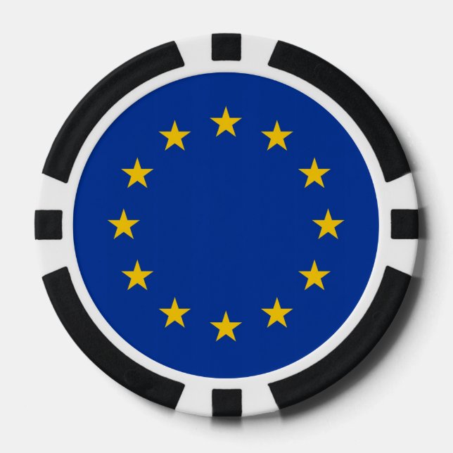 Poker chips with Flag of European Union (Front)
