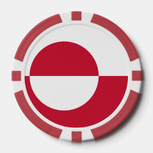 Poker chips with Flag of Greenland