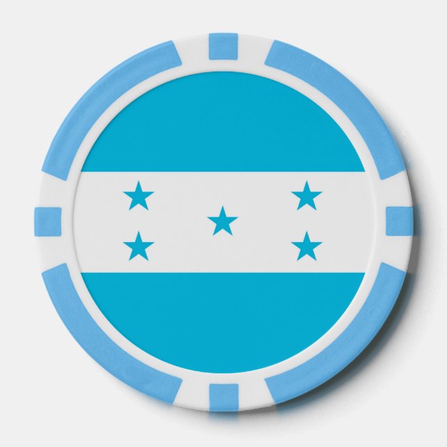 Poker chips with Flag of Honduras (Front)