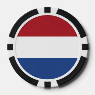Poker chips with Flag of Netherlands