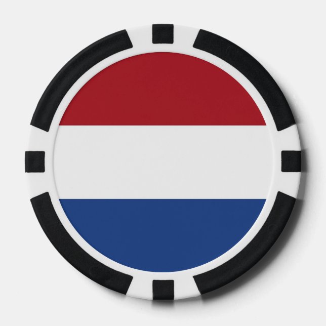 Poker chips with Flag of Netherlands (Front)