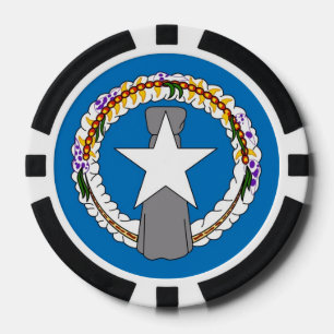 Poker chips with Flag of Northern Mariana
