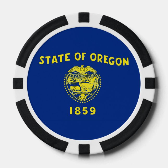 Poker chips with Flag of Oregon (Front)