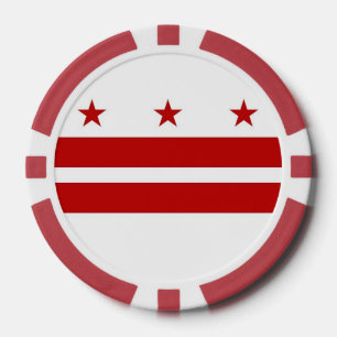 Poker chips with Flag of Washington DC