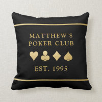Poker Club Personalised Game Room Gold Card Suits