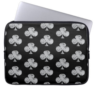 Poker Clubs Shapes With Inverted Club Cards,  Laptop Sleeve