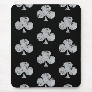 Poker Clubs Shapes With Inverted Club Cards, Mouse Pad