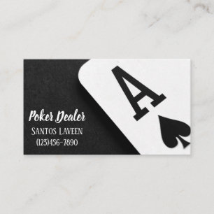 Poker Dealer Casino Business Card