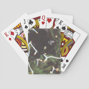 Poker deck Cat in Christmas Tree