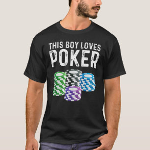 Poker Designs For Boys Kids Casino Card Game Playe T-Shirt
