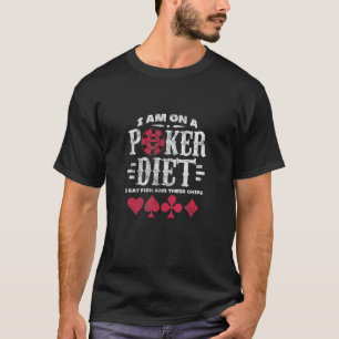Poker Diet Casino Gambling Gambler Distressed T-Shirt