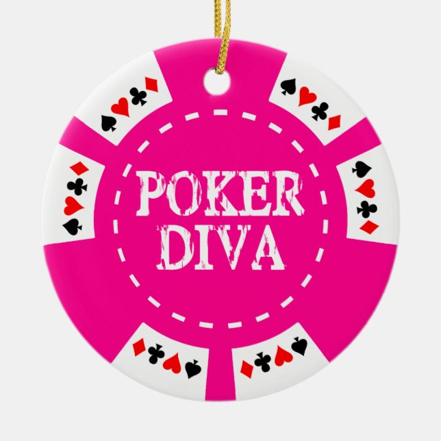 POKER DIVA POKER CHIP ORNAMENT (Front)