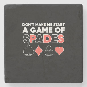 Poker Do Not Make Me Start A Game Stone Coaster