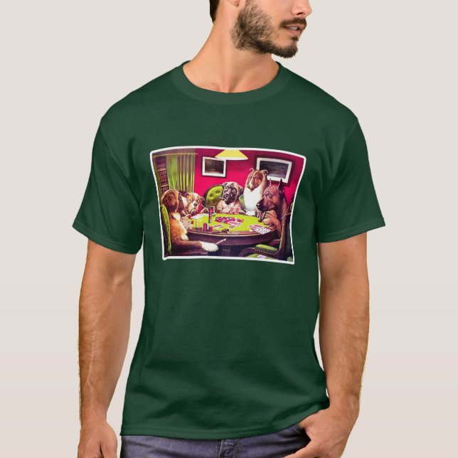 Poker Dogs: A Bold Bluff T-Shirt (Front)