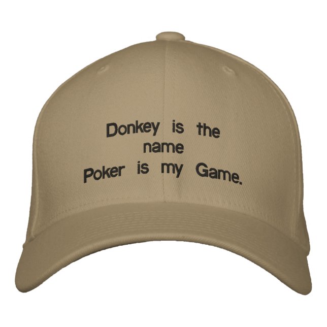 Poker Donkey, Embroidered Cap (Front)
