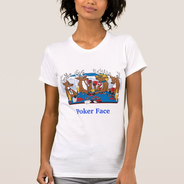 Poker Face Deer T-Shirt (Front)