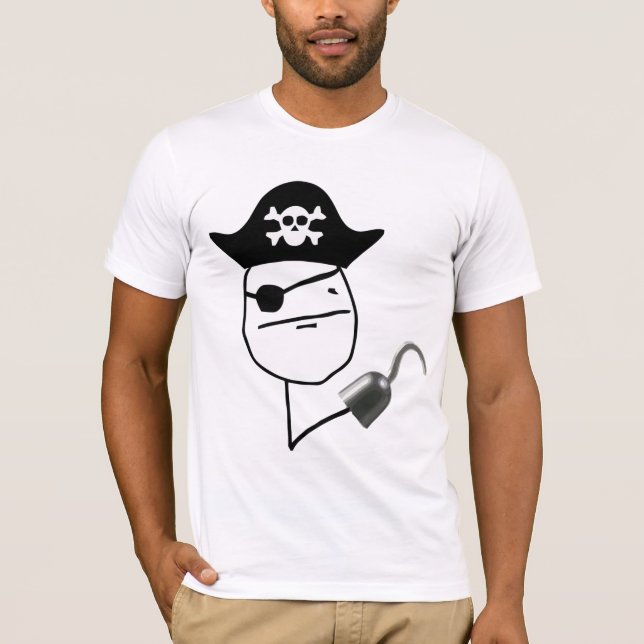 Poker Face Pirate T-Shirt (Front)