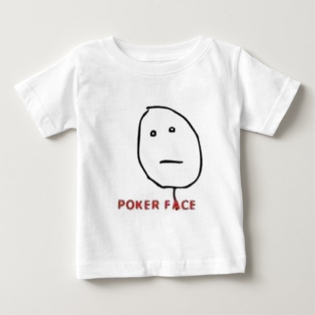 Poker Face Rage Comic Baby T-Shirt (Front)