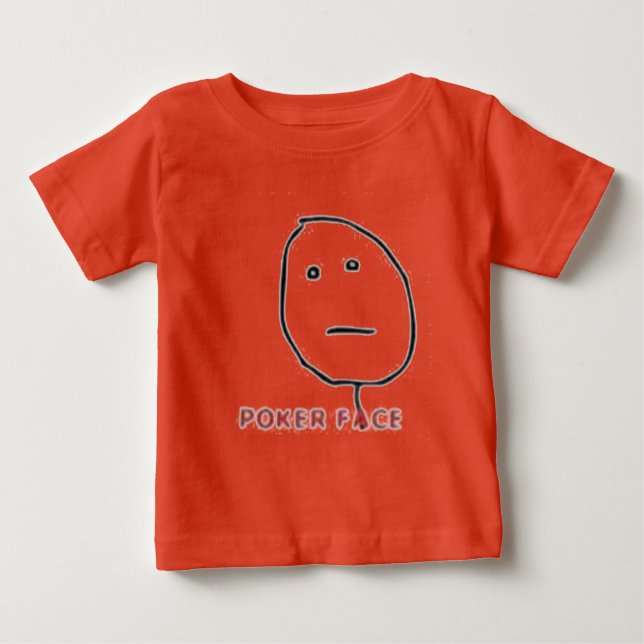 Poker Face Rage Comic Baby T-Shirt (Front)