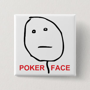 Poker Face Rage Face Meme 15 Cm Square Badge