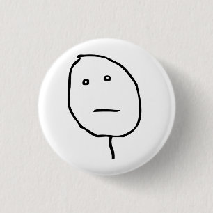 Poker face Rage Face Meme 3 Cm Round Badge