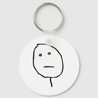 Poker Face Rage Face Meme Key Ring