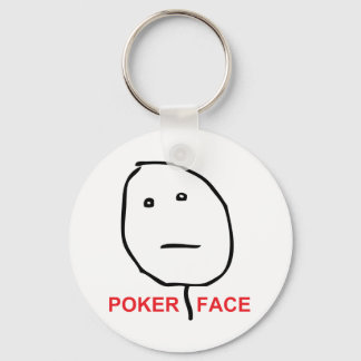Poker Face (text) Key Ring