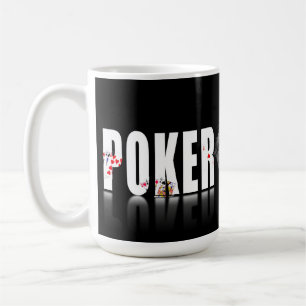Poker Face text with a blank face Coffee Mug