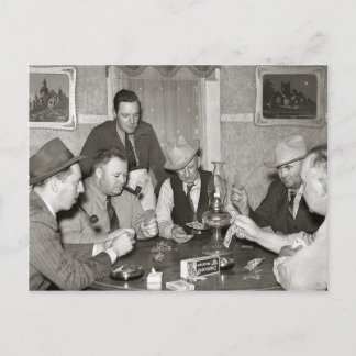 Poker Game, 1939 Postcard
